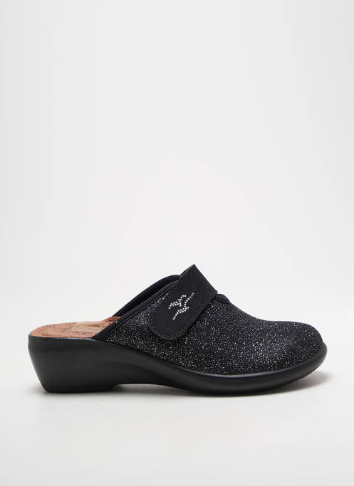 Mules/sabots talon de 4 à 6cm noir FLY FLOT femme