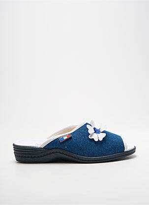 Mules/sabots bout ouvert talon plat jusqu'à 3cm bleu LA VAGUE femme