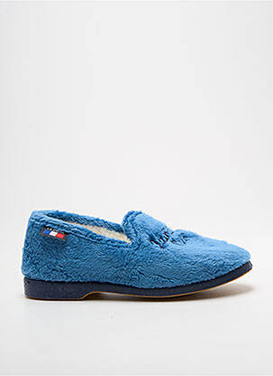 Chaussons/pantoufles bout rond talon plat jusqu'à 3cm bleu LA VAGUE femme