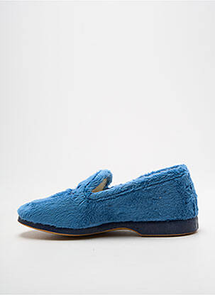 Chaussons/pantoufles bout rond talon plat jusqu'à 3cm bleu LA VAGUE femme