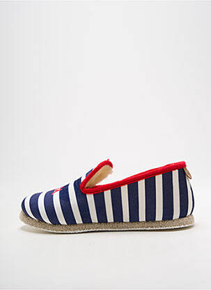 Chaussons/pantoufles bout rond talon plat jusqu'à 3cm bleu CHAUSSE MOUTON femme