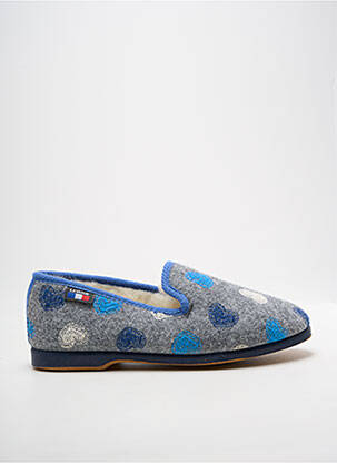 Chaussons/pantoufles bout rond talon plat jusqu'à 3cm gris LA VAGUE femme