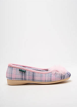 Chaussons/pantoufles bout rond talon plat jusqu'à 3cm rose LA VAGUE femme