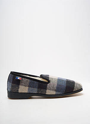 Chaussons/pantoufles bout rond bout rond bleu LA VAGUE homme