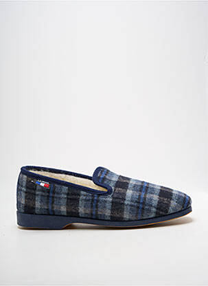 Chaussons/pantoufles bout rond bout rond bleu LA VAGUE homme