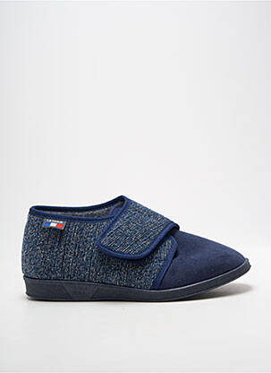 Chaussons/pantoufles fermeture scratch bout rond bleu LA VAGUE unisexe