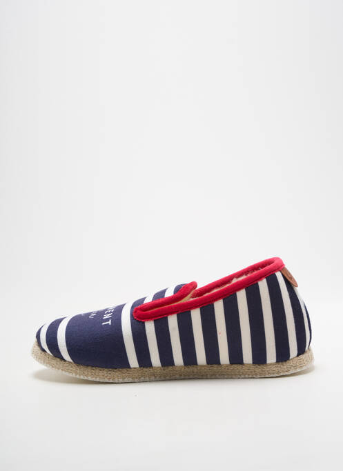 Chaussons/pantoufles bout rond talon plat jusqu'à 3cm bleu CHAUSSE MOUTON femme