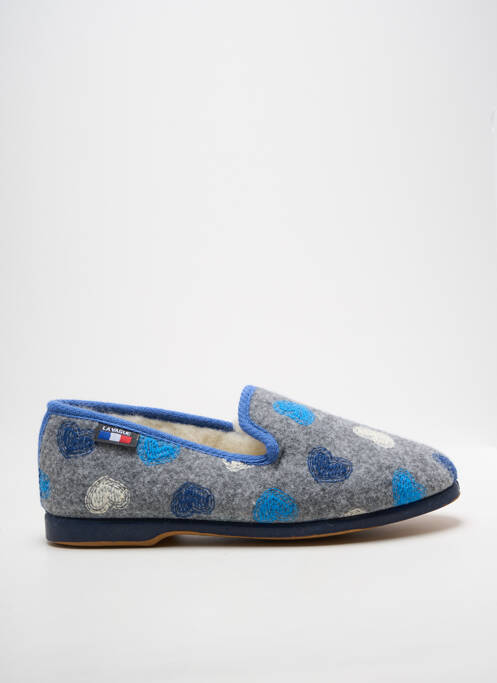 Chaussons/pantoufles bout rond talon plat jusqu'à 3cm gris LA VAGUE femme