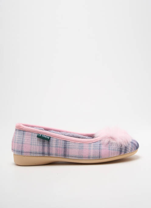 Chaussons/pantoufles bout rond talon plat jusqu'à 3cm rose LA VAGUE femme