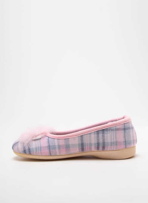 Chaussons/pantoufles bout rond talon plat jusqu'à 3cm rose LA VAGUE femme