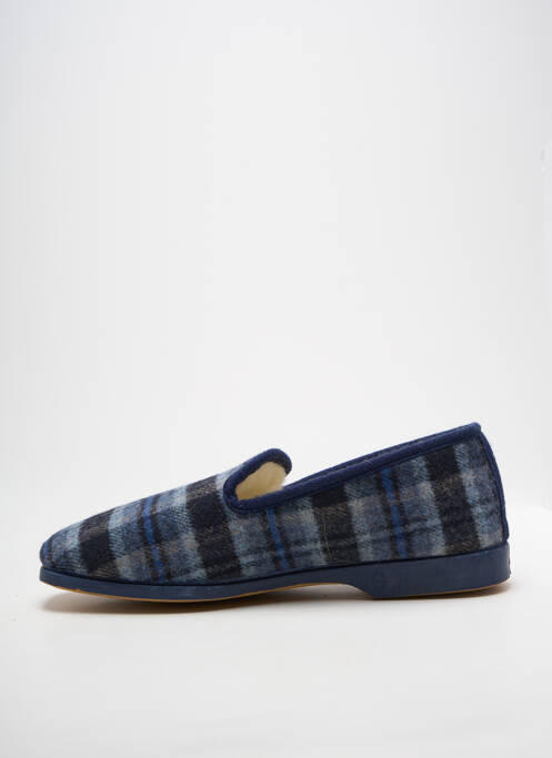 Chaussons/pantoufles bout rond bout rond bleu LA VAGUE homme