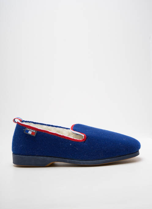 Chaussons/pantoufles bout rond bout rond bleu LA VAGUE homme