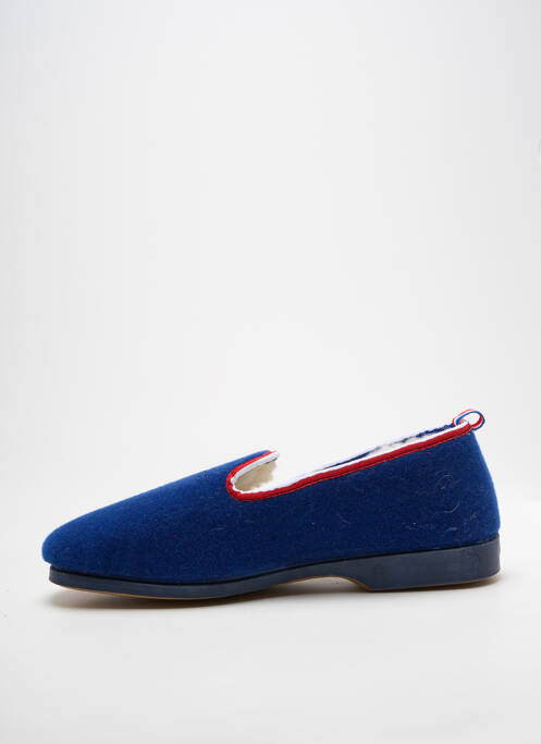 Chaussons/pantoufles bout rond bout rond bleu LA VAGUE homme