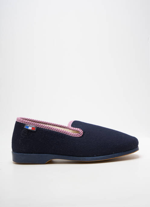 Chaussons/pantoufles bout rond bout rond bleu LA VAGUE homme