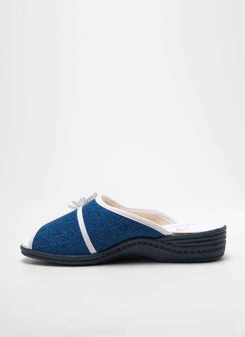 Mules/sabots bout ouvert talon plat jusqu'à 3cm bleu LA VAGUE femme