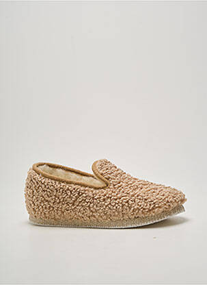 Chaussons/pantoufles bout rond talon plat jusqu'à 3cm beige CHAUSSE MOUTON femme