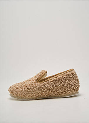 Chaussons/pantoufles bout rond talon plat jusqu'à 3cm beige CHAUSSE MOUTON femme