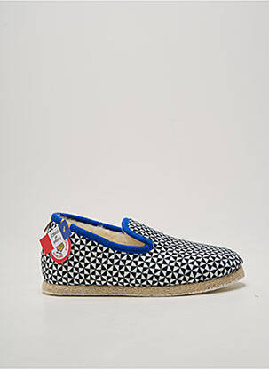 Chaussons/pantoufles bout rond talon plat jusqu'à 3cm bleu CHAUSSE MOUTON femme