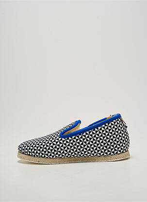 Chaussons/pantoufles bout rond talon plat jusqu'à 3cm bleu CHAUSSE MOUTON femme
