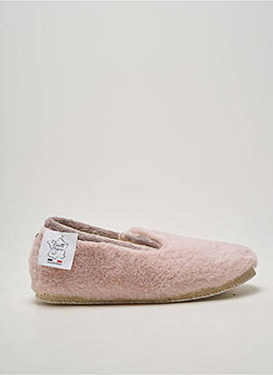 Chaussons/pantoufles bout rond talon plat jusqu'à 3cm rose CHAUSSE MOUTON femme