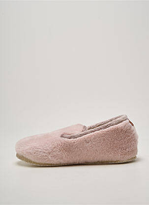 Chaussons/pantoufles bout rond talon plat jusqu'à 3cm rose CHAUSSE MOUTON femme