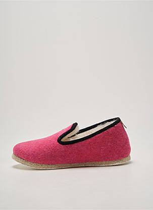 Chaussons/pantoufles bout rond talon plat jusqu'à 3cm rose CHAUSSE MOUTON femme