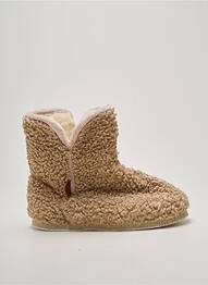 Chaussons/pantoufles bout rond talon plat jusqu'à 3cm beige CHAUSSE MOUTON femme