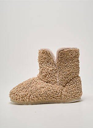 Chaussons/pantoufles bout rond talon plat jusqu'à 3cm beige CHAUSSE MOUTON femme