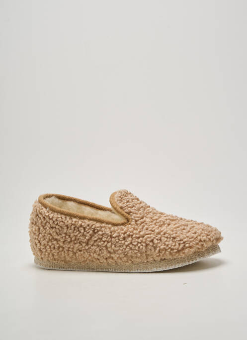 Chaussons/pantoufles bout rond talon plat jusqu'à 3cm beige CHAUSSE MOUTON femme