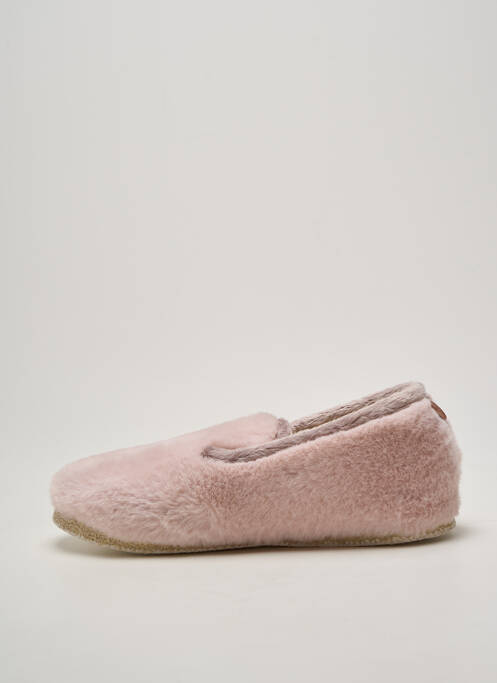 Chaussons/pantoufles bout rond talon plat jusqu'à 3cm rose CHAUSSE MOUTON femme
