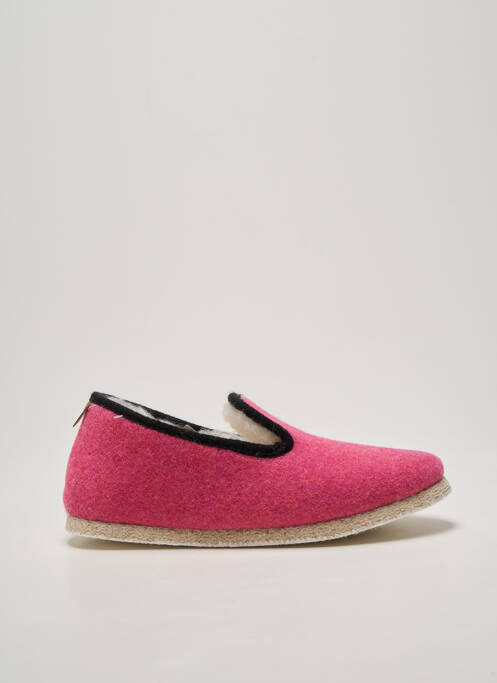 Chaussons/pantoufles bout rond talon plat jusqu'à 3cm rose CHAUSSE MOUTON femme