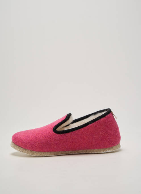 Chaussons/pantoufles bout rond talon plat jusqu'à 3cm rose CHAUSSE MOUTON femme