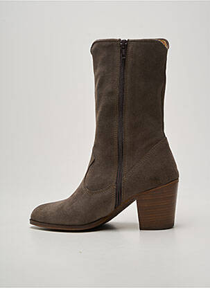 Bottines/boots bout pointu talon de 7 à 9cm gris ALIWELL femme
