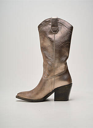 Bottes cubain talon de 7 à 9cm or NERO GIARDINI femme