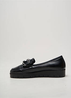 Mocassins bout carré talon plat jusqu'à 3cm noir REQINS femme