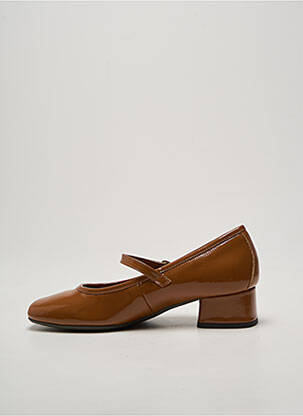 Escarpins fermeture boucle(s) talon plat jusqu'à 3cm marron REQINS femme