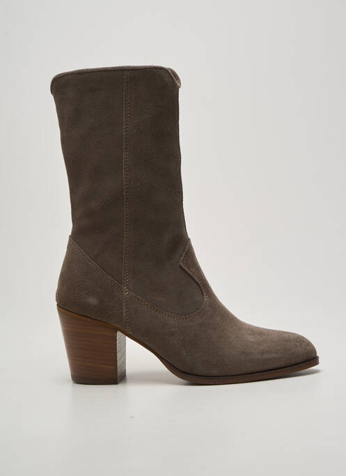 Bottines/boots bout pointu talon de 7 à 9cm gris ALIWELL femme