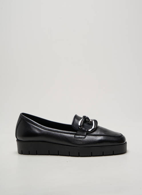 Mocassins bout carré talon plat jusqu'à 3cm noir REQINS femme