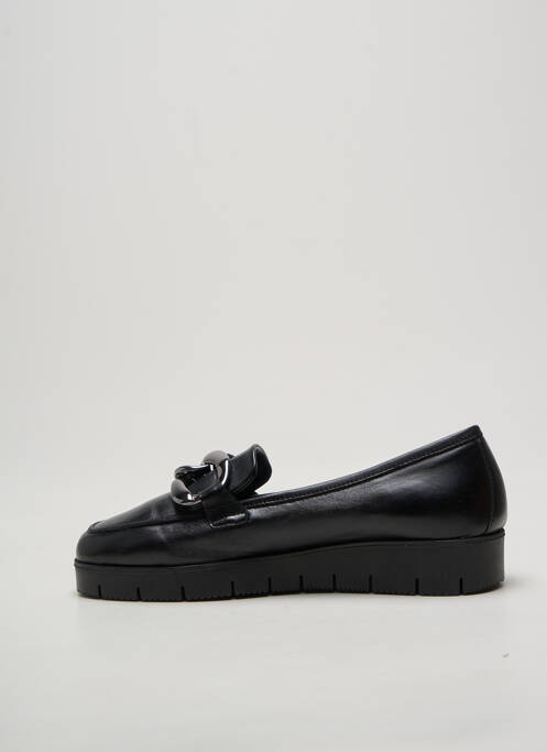 Mocassins bout carré talon plat jusqu'à 3cm noir REQINS femme