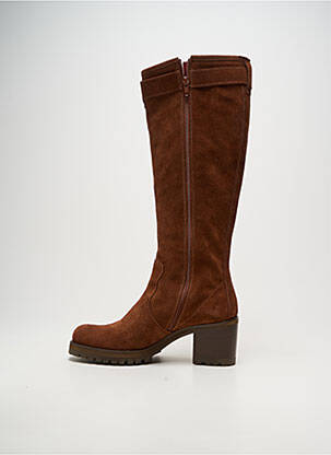 Bottes nubuck talon de 4 à 6cm marron NIMAL femme