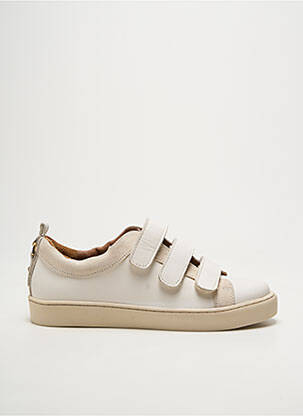 Baskets bout rond talon plat jusqu'à 3cm beige MAISON TOUFET femme