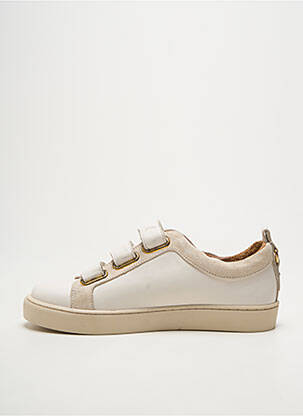 Baskets bout rond talon plat jusqu'à 3cm beige MAISON TOUFET femme