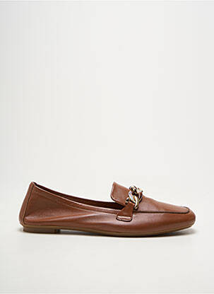 Mocassins chiquet talon plat jusqu'à 3cm marron REQINS femme