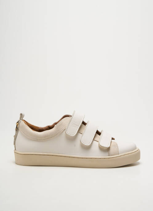 Baskets bout rond talon plat jusqu'à 3cm beige MAISON TOUFET femme