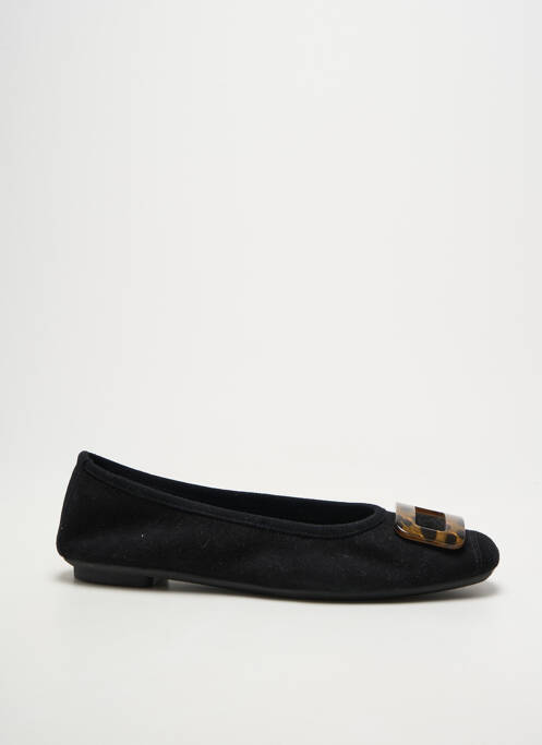 Ballerines bout carré talon plat jusqu'à 3cm noir REQINS femme