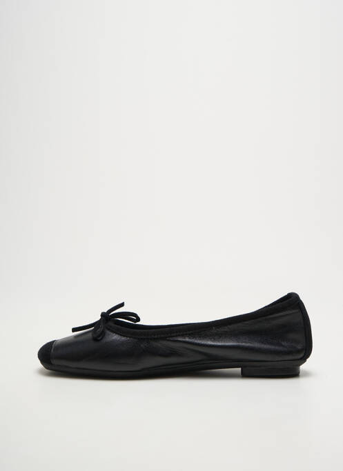 Ballerines tissage satiné talon plat jusqu'à 3cm noir REQINS femme