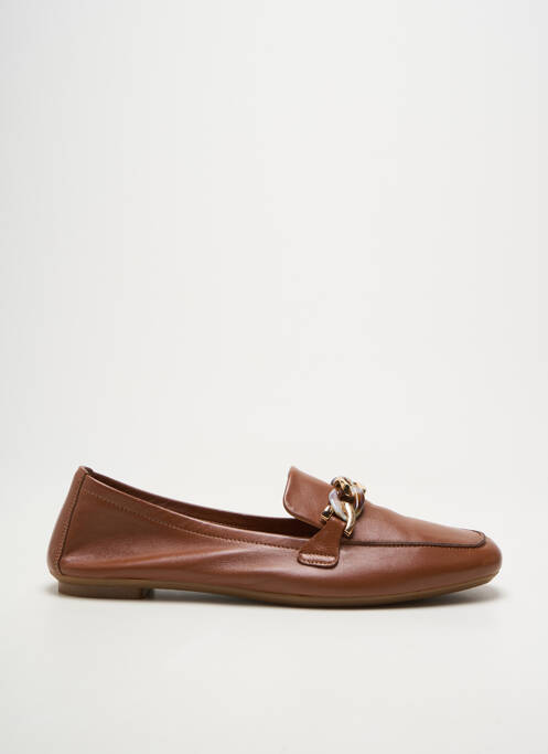 Mocassins bout carré talon plat jusqu'à 3cm marron REQINS femme