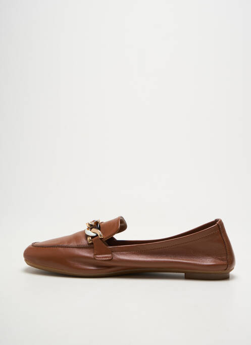 Mocassins bout carré talon plat jusqu'à 3cm marron REQINS femme