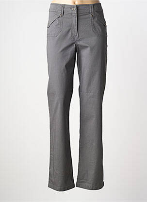 Pantalon droit tissage popeline taille normale gris ARMOR LUX femme
