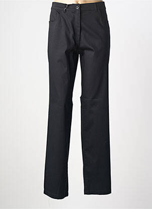 Pantalon droit tissage popeline taille normale noir PAUL BRIAL femme